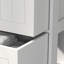 Armoire de rangement étroite pour la salle de bain, armoire de salle de bain avec 3 tiroirs et 2 tablettes ouvertes, armoire de salle de bain mince autoportante pour petits espaces, blanc