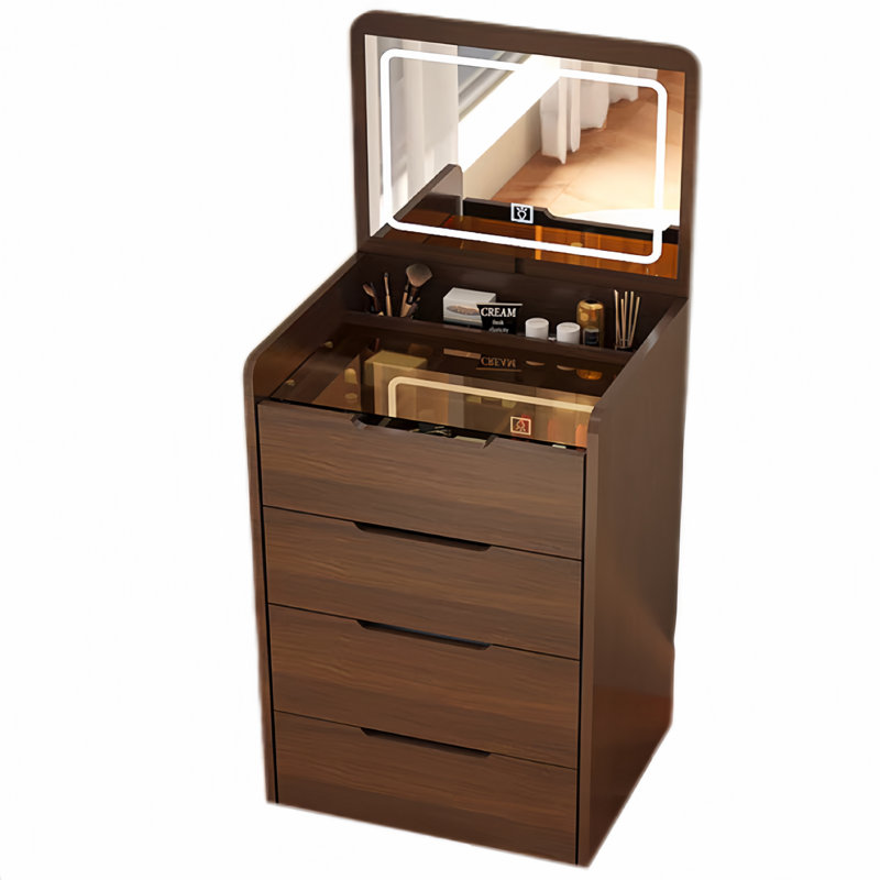 (60Cm) Meuble-lavabo 3 en 1 avec miroir Plip, Brun