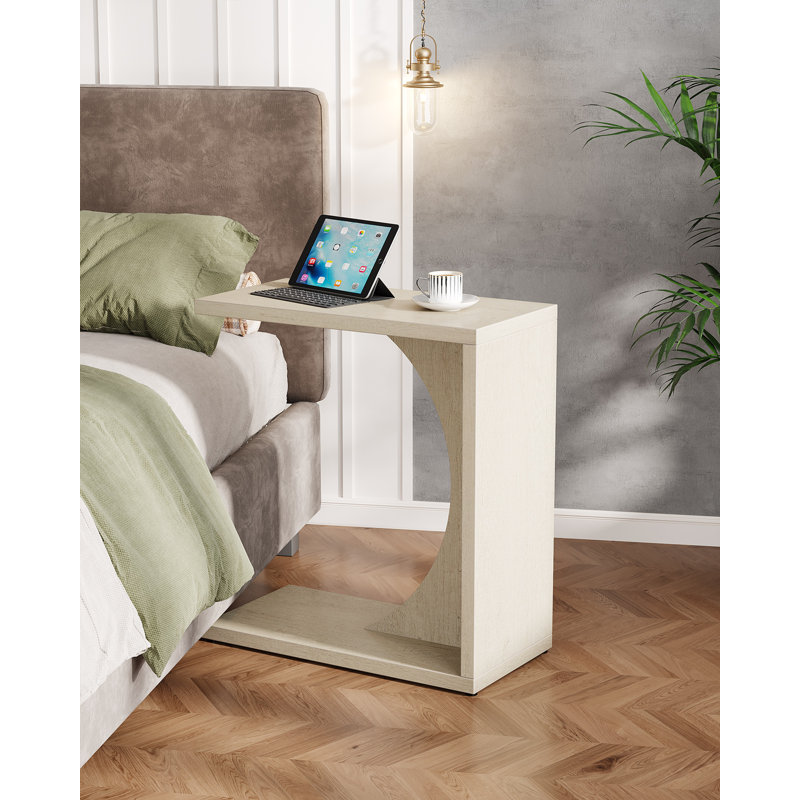 Tables de bout en bois manufacturé Heikki, Beige