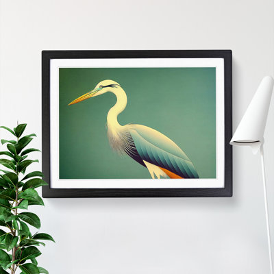 Unreal Heron Bird - Framed Print