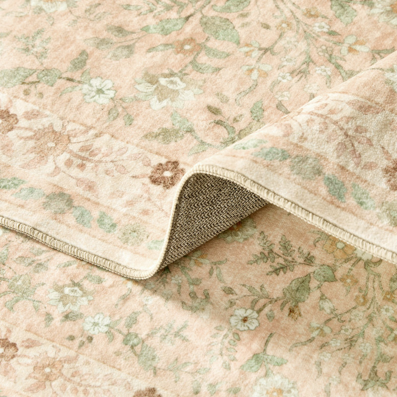 Tapis à motif floral Boho, Rectangle 8 pi x 10 pi