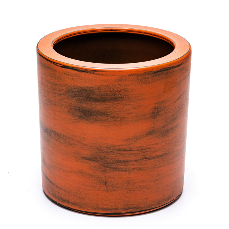 Pot à fleurs auto-arrosant de 8 po x 8 po - brun foncé, vase en ABS brun peint à la main 7,8 po