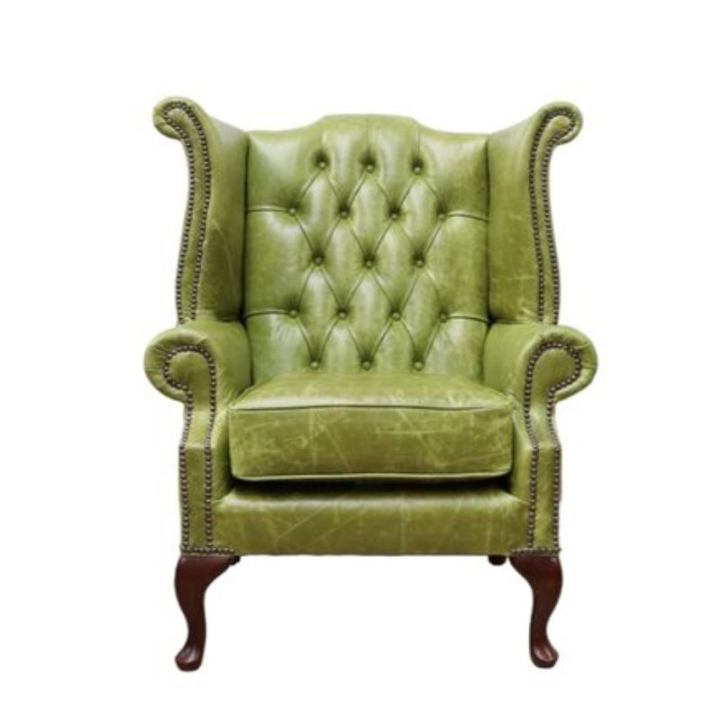 Upholstered Armchair, Apple Green