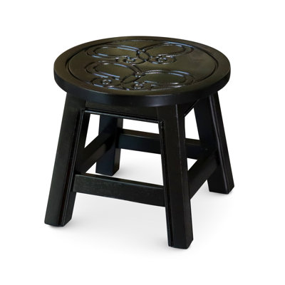 Carved Wooden Step Stool