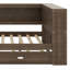 Lit de jour en bois avec tablettes de rangement, USB, DEL et lit gigogne-818078068