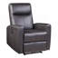 Fauteuil inclinable électrique brun avec accoudoirs carrés