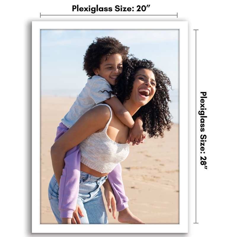 Affiche Bezuchov - Cadre photo en bois avec housse en plexiglas, Blanc, L 20 po x H 28 po