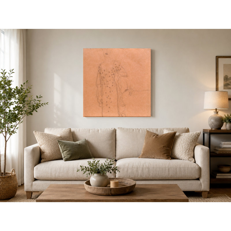 Étude pour le portrait d'Adèle Bloch-Bauer I (vers 1903-1707) - art mural carré sur toile, 32" W x 32" H