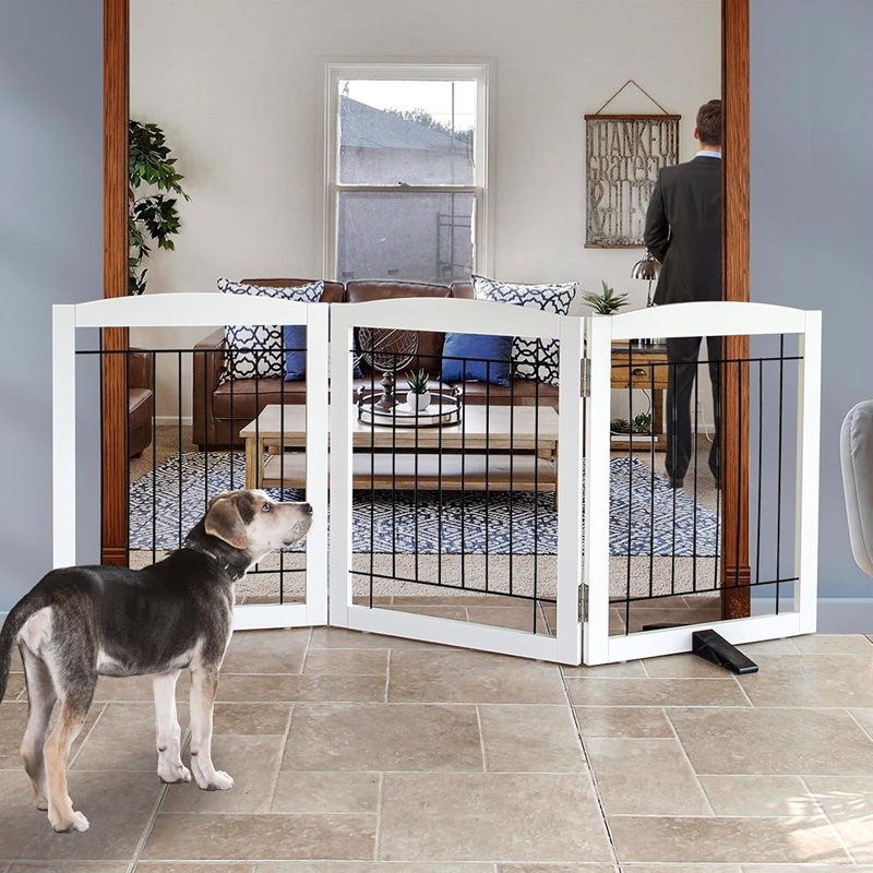 Barrière pour chien d'intérieur et pliable