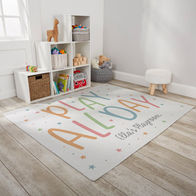 Rectangle Polka Dots Polyester Rug