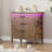 Modern Bedroom Bedside Table with LED Light & Charging Station – 3-Drawer Dresser, Spacious Storage Chest (Rustic Brown)-1947066789