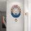 Horloge murale créative en forme de paon