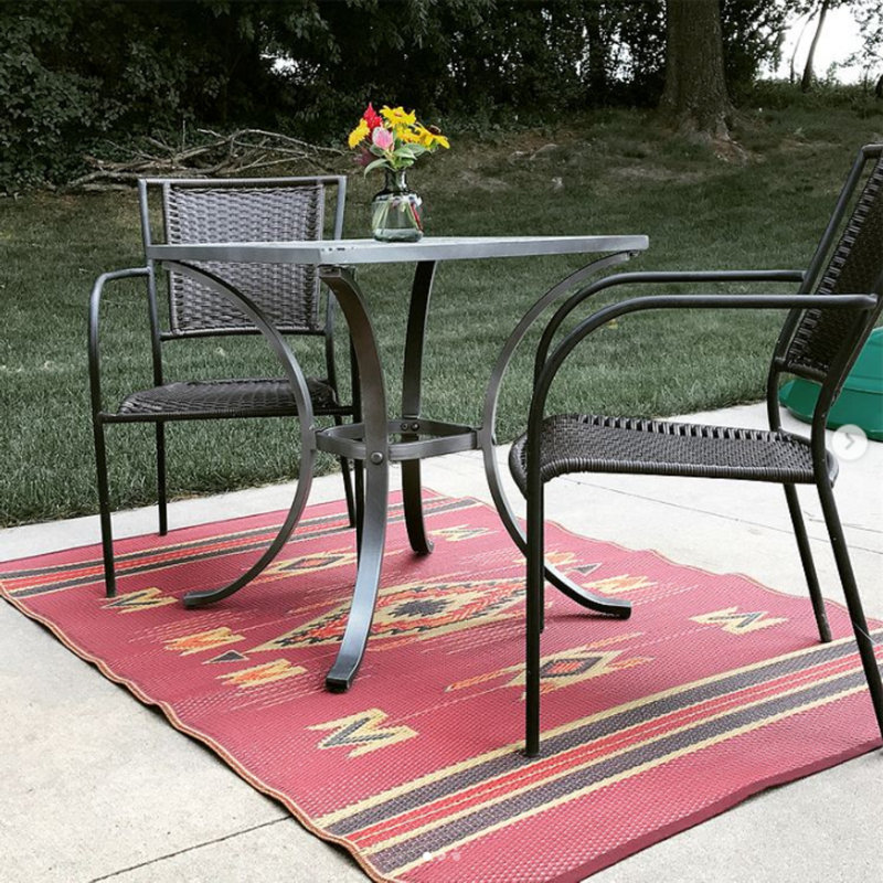 Southwestern Indoor / Outdoor Rug, Rectangle 6' x 9'