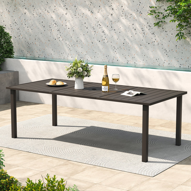 Table de salle à manger Messer Zestversa, H 28,3 po x l 78,8 po x P 39,4 po, Brun