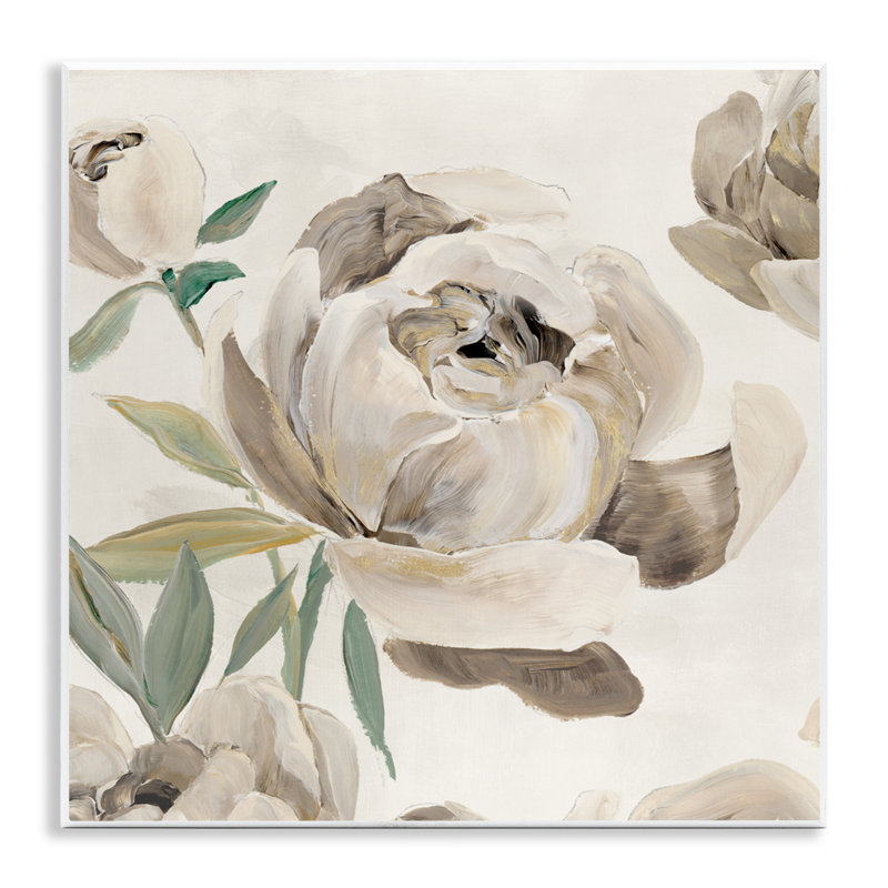 Rounded Lustrous Peonies Wall Plaque, design by Aria K.