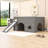 Low Loft Bed With Storage Shelves And Slide-668820490