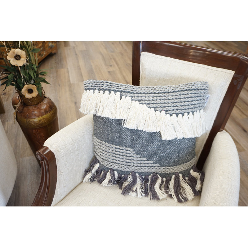 Cotton Blend Throw Pillow