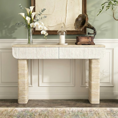 Entryway Table, Two Hidden Handle Drawers, Console Table ,Easy Assembly, for Entrance & Dinning Room & Living Room & Hallway