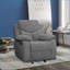 Fauteuil inclinable inclinable moderne en chenille gris clair | Métal Cadre en bois