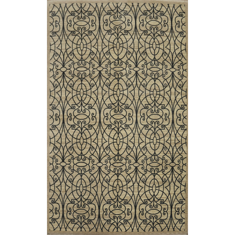 Tapis géométrique de style Gabbeh 6 x 9