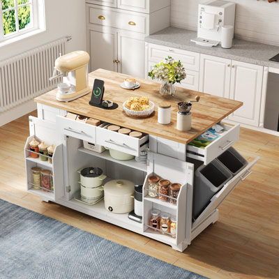 138 cm W Kitchen Island with Top
