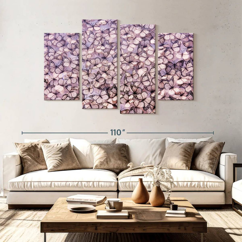 Essaim de papillons roses Brampt