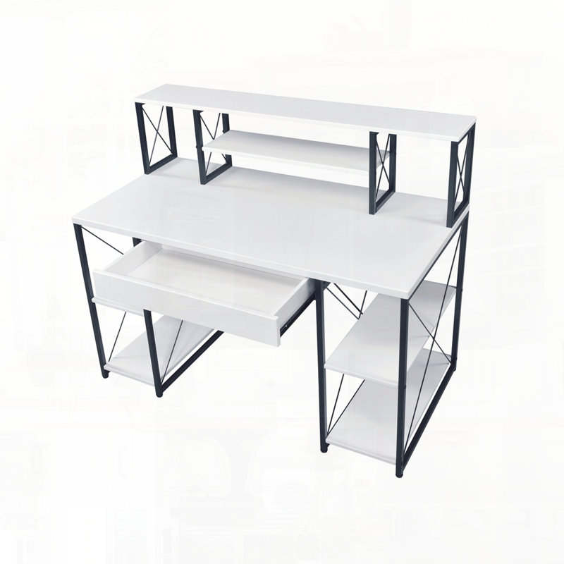 Bureau d'écriture avec tablette en bois, Blanc