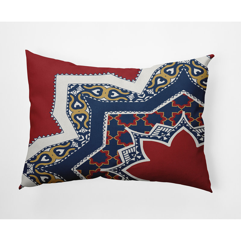  Coussin lombaire d'extérieur Rising Star, Bleu / Rouge