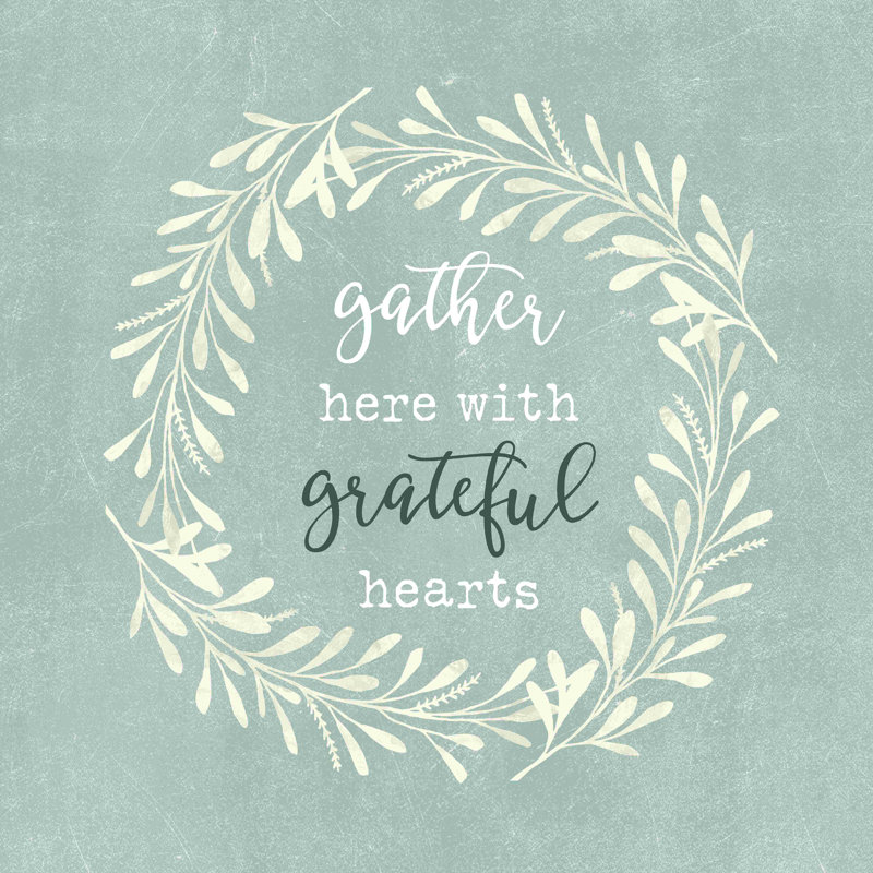 Couronne de cœurs «Gather Grateful Hearts», H 12 po x l 12 po