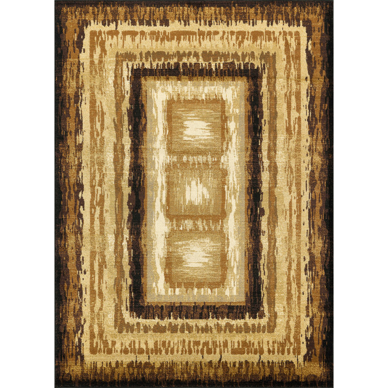 Tapis contemporain d'intérieur, Rectangle 5 pi 3 po x 7 pi 3 po