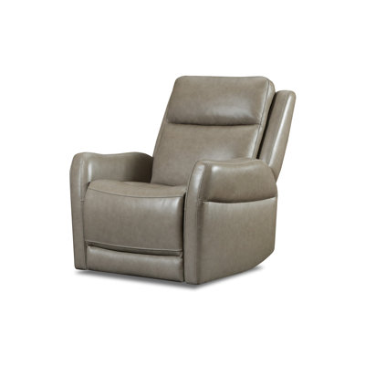 Frances Leather Power Swivel Glider