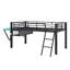Lit mezzanine avec bureau Gaming, DEL