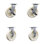 4 Piece Nylon Caster Set with 2 Brakes/Swivel Lock 2 Rigid