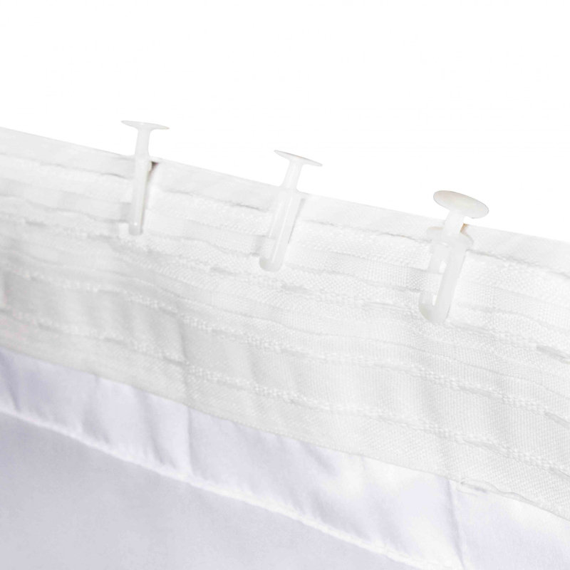 Musik Pencil Pleat Semi Sheer Thermal Curtains, 140cm W x 225cm D