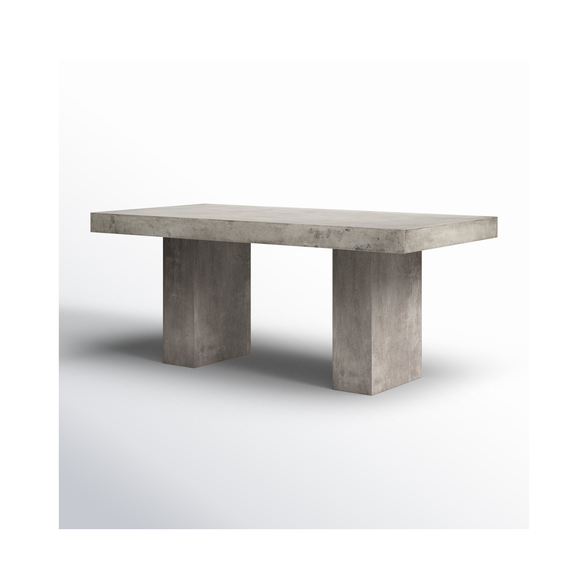 Kareen Pedestal Dining Table, Bar Table (41.75" Height), 70.75" L x 35.5" W, Dark Gray