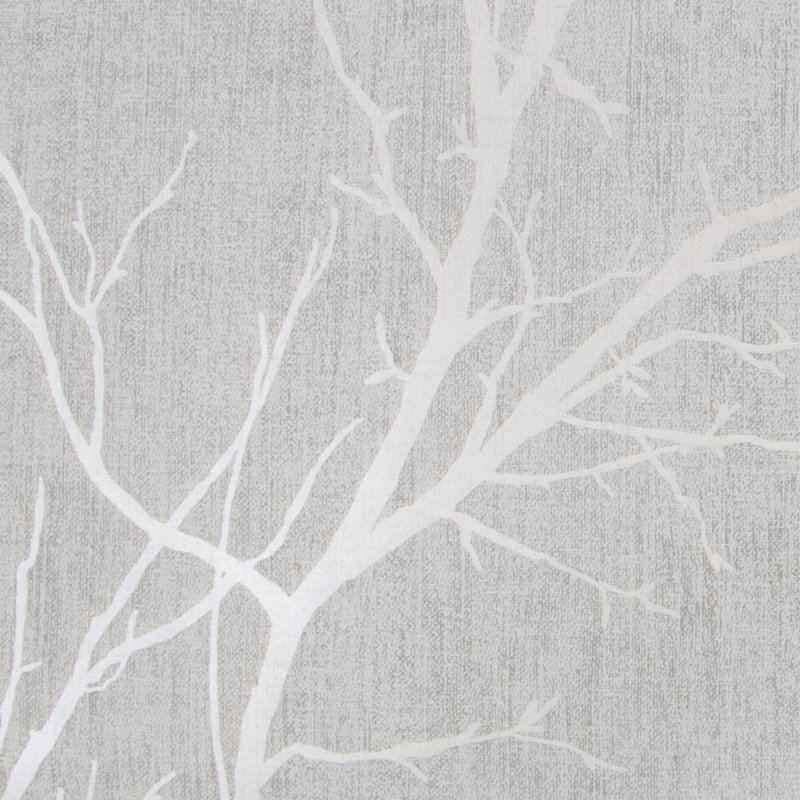 Fresco Grey Winter Tree Forest Silhouette Wallpaper