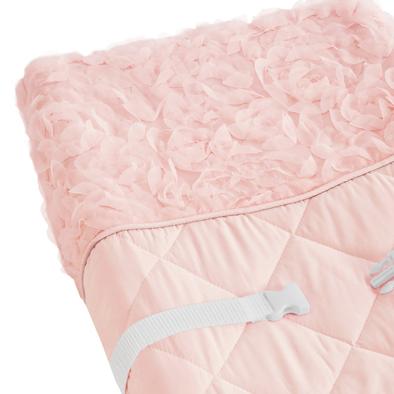 Floral Rose Changing Pad Cover, Pink