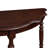 Retro Circular Curved Half-Moon Console Table with Cloud Design Top and Open Shelf Solid Wood Frame and Legs-207327587