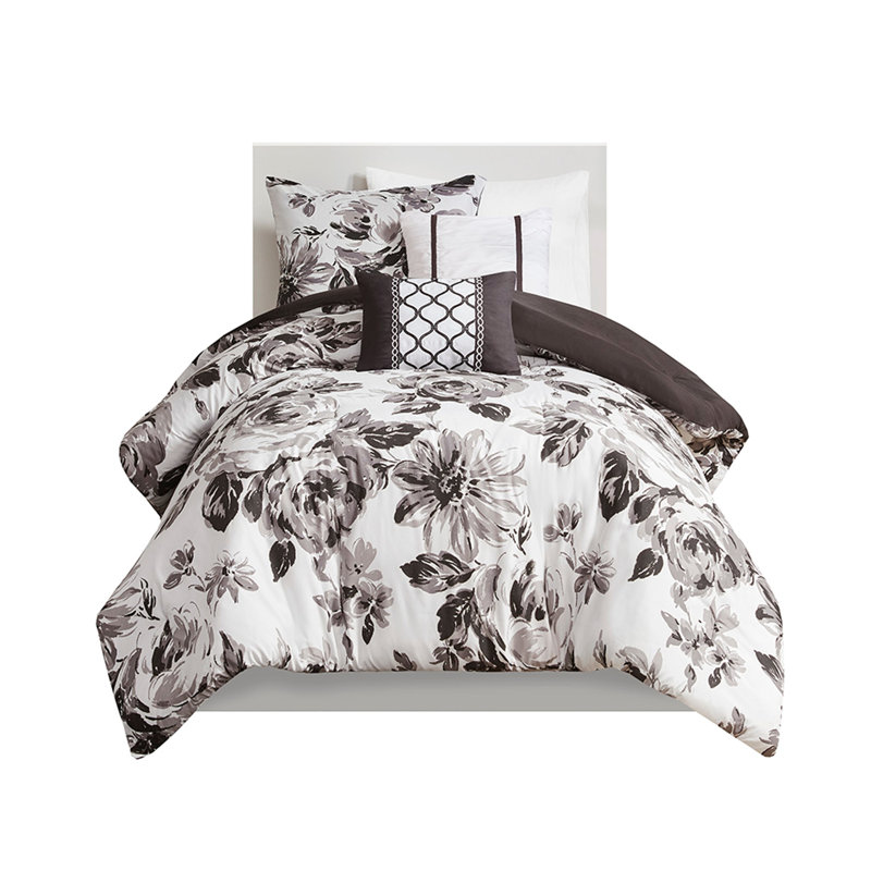 Floral Print Comforter Set, Twin Comforter