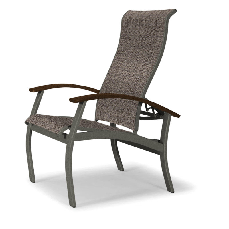 Chaise de patio Askar, Moka Sunbrella®, Graphite texturé, Kona
