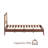 NTC Ruby Solid Wood Platform Bed with Natural Rattan Headboard and Silent Slats, Mid-Century Modern Style, 1000 Lb Capacity, No Box Spring Needed, Effortless Assembly, Queen - Dark Walnut-306799104-306799106