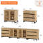 Commode 4 en 1 moderne avec portes en verre et 6 tiroirs, armoire de rangement avec tablettes réglables, commode pour chambre à coucher-861766291