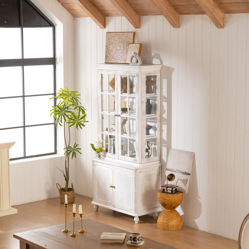 Vitrine 77,5 po H avec rangement