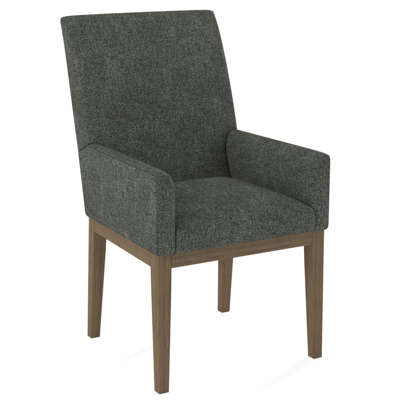 Upholstered Arm Chair, Weathered Gray, Rumor Bliss