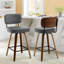 Swivel Bar Stools & Counter Stools Walnut Bentwood & Faux Leather-1483885917-1498450227