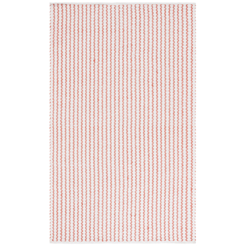 Cape Cod 451 Hand Woven Cotton Pile Chevron / Zig Zag Rug, Rectangle 5' x 8'