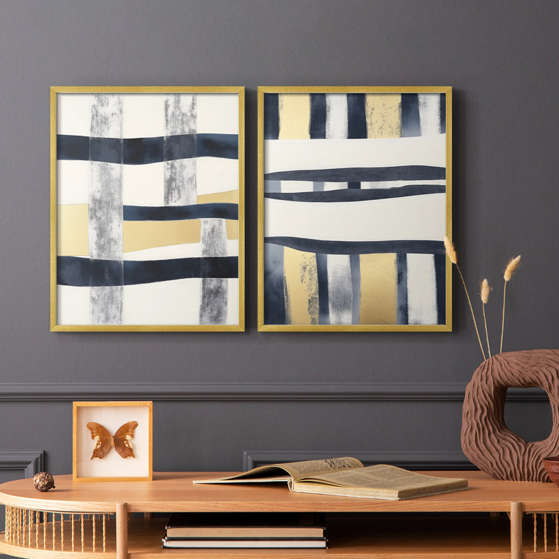 Série ABSTRACT DCCDXCV III - Reproduction encadrée de qualité supérieure - prête à être accrochée - aucun clou requis - aucun clou requis