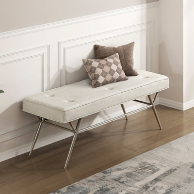 Banc contemporain tapissier Beige