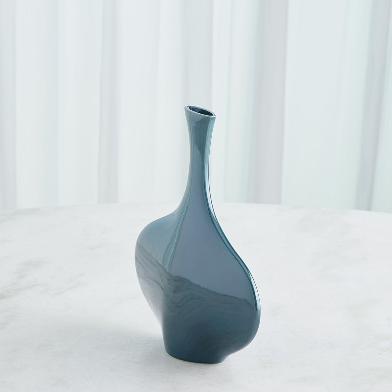 Silhouette Vase-Réactive -Slim, Bleu, Hauteur totale - 12 po