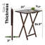 Ensemble de 5 tables-tablettes pliables en bois avec support de rangement compact PJ-95376858-95376857